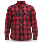Motorcycle Riding Shirt with Armor/ Iron Route/ Ember Red Shirt
