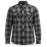Motorcycle Riding Shirt with Armor/ Iron Route/ Graphite Black Shirt
