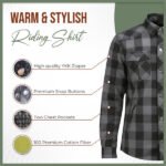Motorcycle Riding Shirt with Armor/ Iron Route/ Graphite Black Shirt - Image 6