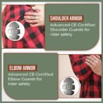 Motorcycle Riding Shirt with Armor/ Iron Route/ Ember Red Shirt - Image 4