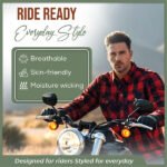 Motorcycle Riding Shirt with Armor/ Iron Route/ Ember Red Shirt - Image 5